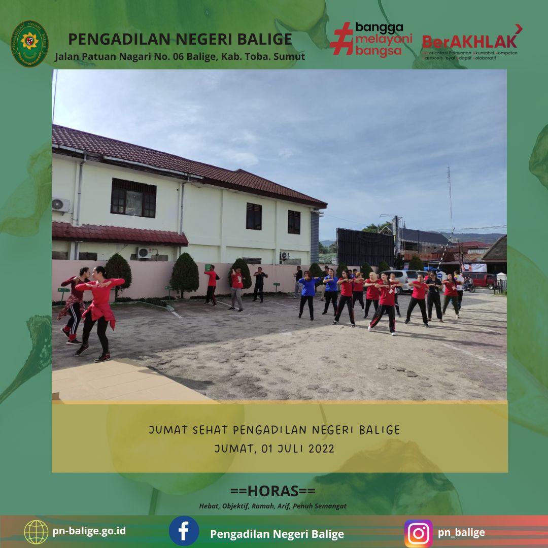 JUMAT SEHAT PENGADILAN NEGERI BALIGE